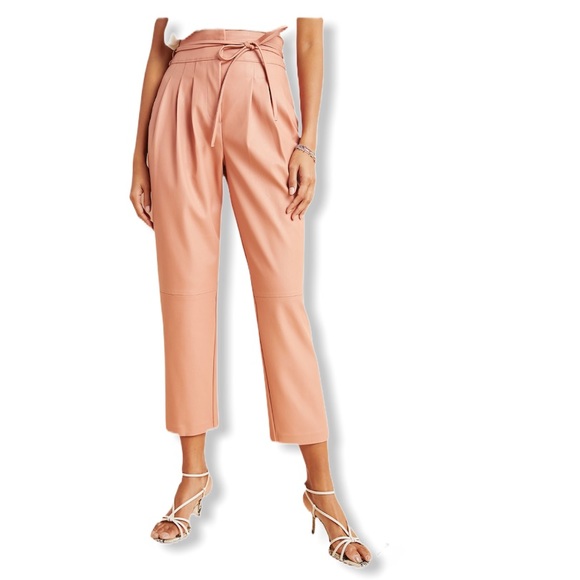 Anthropologie Chelsea Tapered Faux Leather Pants - Picture 4 of 12